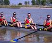 Barca feminină de patru rame-argint