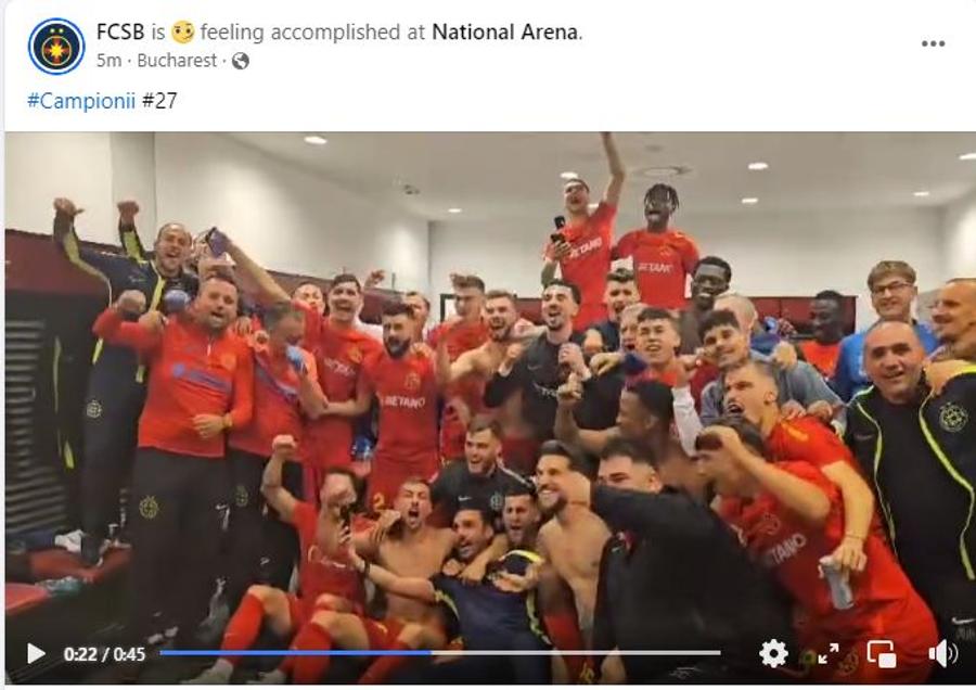 Au cucerit titlul, urmează scandalul » Ce mesaj a apărut pe contul oficial al celor de la FCSB, la câteva minute după meciul cu Farul