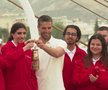 Flacăra olimpică a plecat din Grecia spre Franța » Imagini de la festivitatea specială din portul Pireu