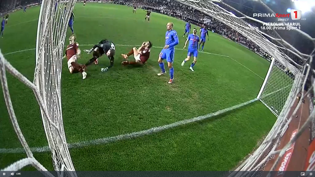 Contact între Târnovanu și Christensen în Rapid - FCSB
