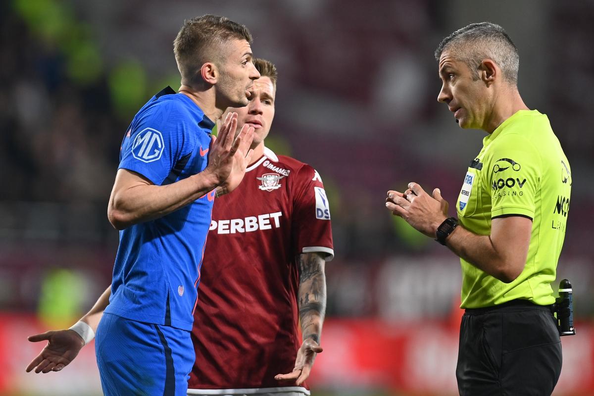 Rapid - FCSB 1-2. Viorel Moldovan acuză jocuri de culise: „Arbitraj detestabil! Cărțile sunt făcute pentru a deveni campioană”