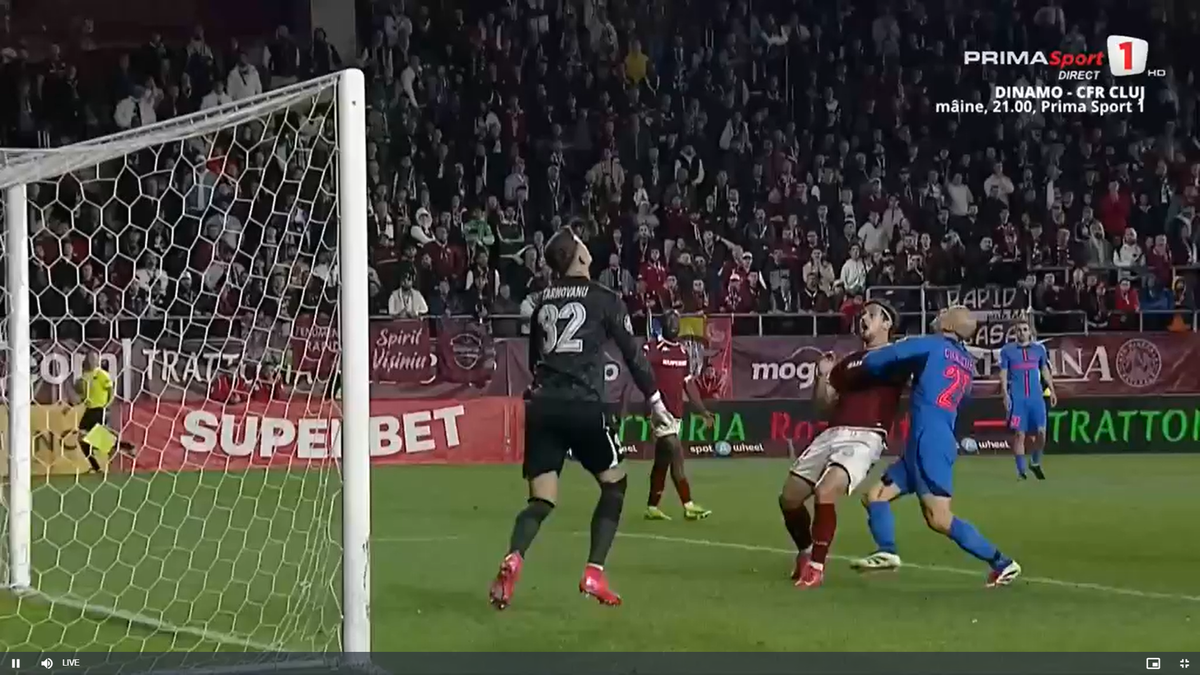 Contact între Târnovanu și Christensen în Rapid - FCSB