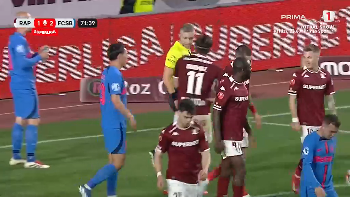 Radu Petrescu i-a refuzat Rapidului un penalty, după ce Christensen a fost tamponat de Târnovanu: „Decizie eronată”
