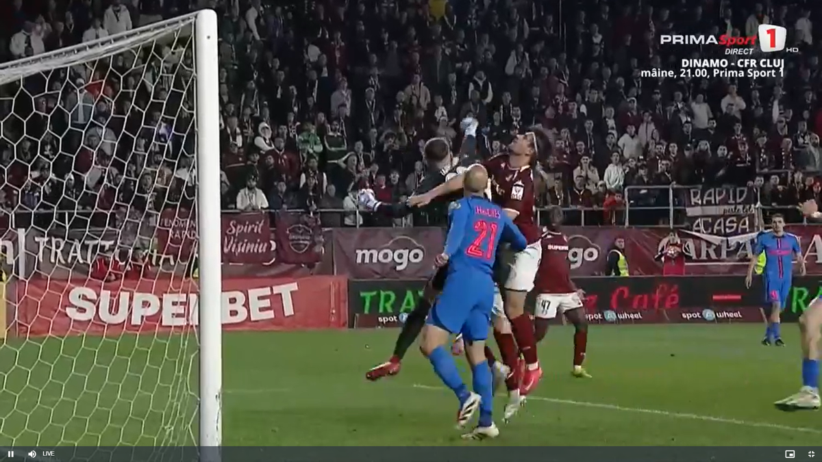 Contact între Târnovanu și Christensen în Rapid - FCSB