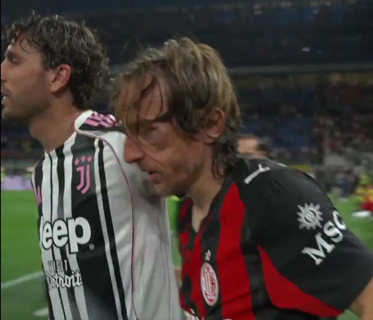 Luka Modric s-a ciocnit îngrozitor cu Manuel Locatelli în Milan - Juventus 0-0
