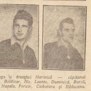 Pericle Valeca, purtând ochelari, în anii în care evolua la Dinamo Pitești, la jumătata anilor '50 / Sursă: Alexandru Fieraru