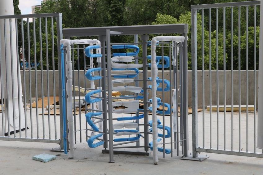 Au fost montați primii turnicheți la Stadionul Ghencea // Sursă foto: Steaua TV