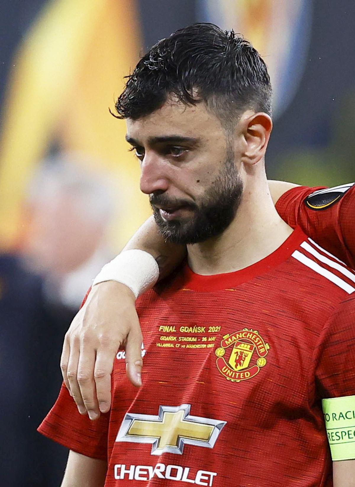 Bruno Fernandes, cu lacrimi în ochi după eșecul din finala EL » Solskjaer și De Gea, dărâmați: „Trăim cel mai rău sentiment”