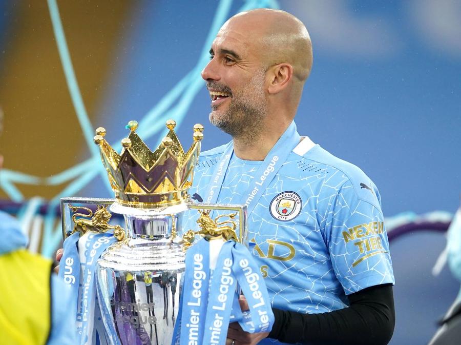 City a câștigat 3 titluri în ultimii 4 ani cu Guardiola. Foto: Imago City în lift