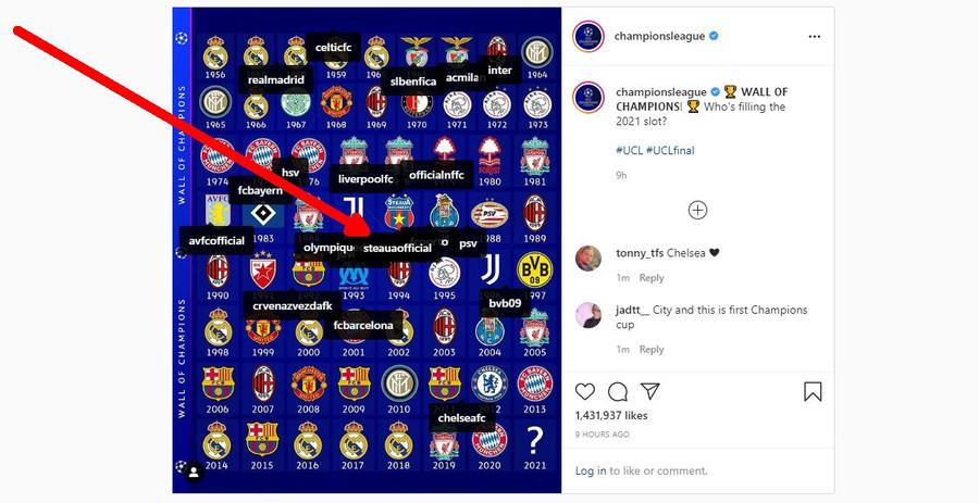 Pe cine a amintit UEFA drept câștigătoare a Cupei Campionilor din 1986, într-o postare care prefațează finala City - Chelsea