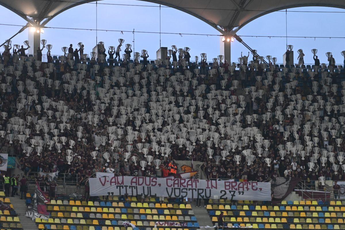 Scenografie, torțe și mesaje la FCSB - Rapid, 27 mai 2023