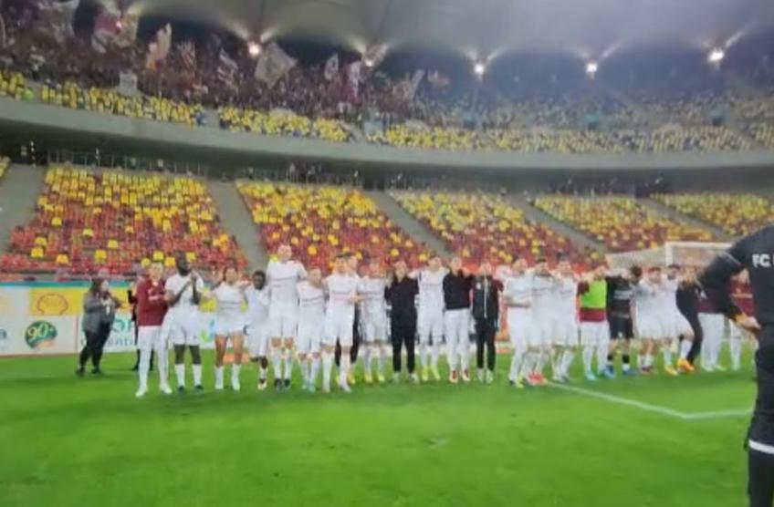 Rapid a învins-o pe FCSB, scor 5-1, în ultima etapă a play-off-ului Superligii. Victoria a fost umbrită de secvențele de după meci, când jucătorii și galeria au înjurat rivalii bucureșteni.