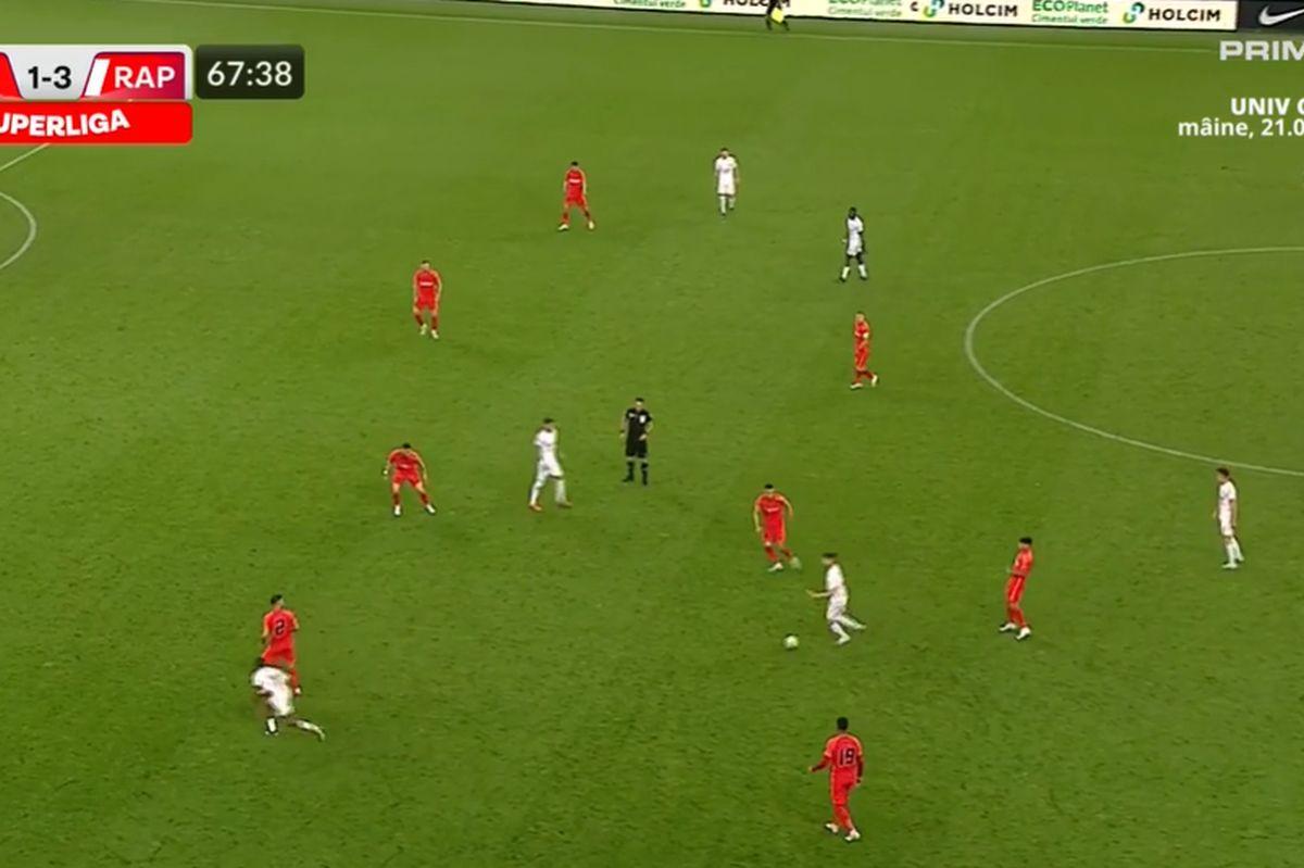 Vali Crețu, la primul gol al lui Funsho în FCSB - Rapid 1-5