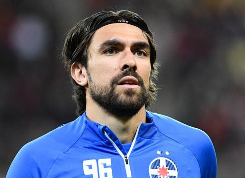 Andrea Compagno, 27 de ani, golgeterul FCSB în acest sezon, a comentat declarațiile lui Gigi Becali, care a anunțat că ar putea să îl vândă în această vară. Foto: Imago