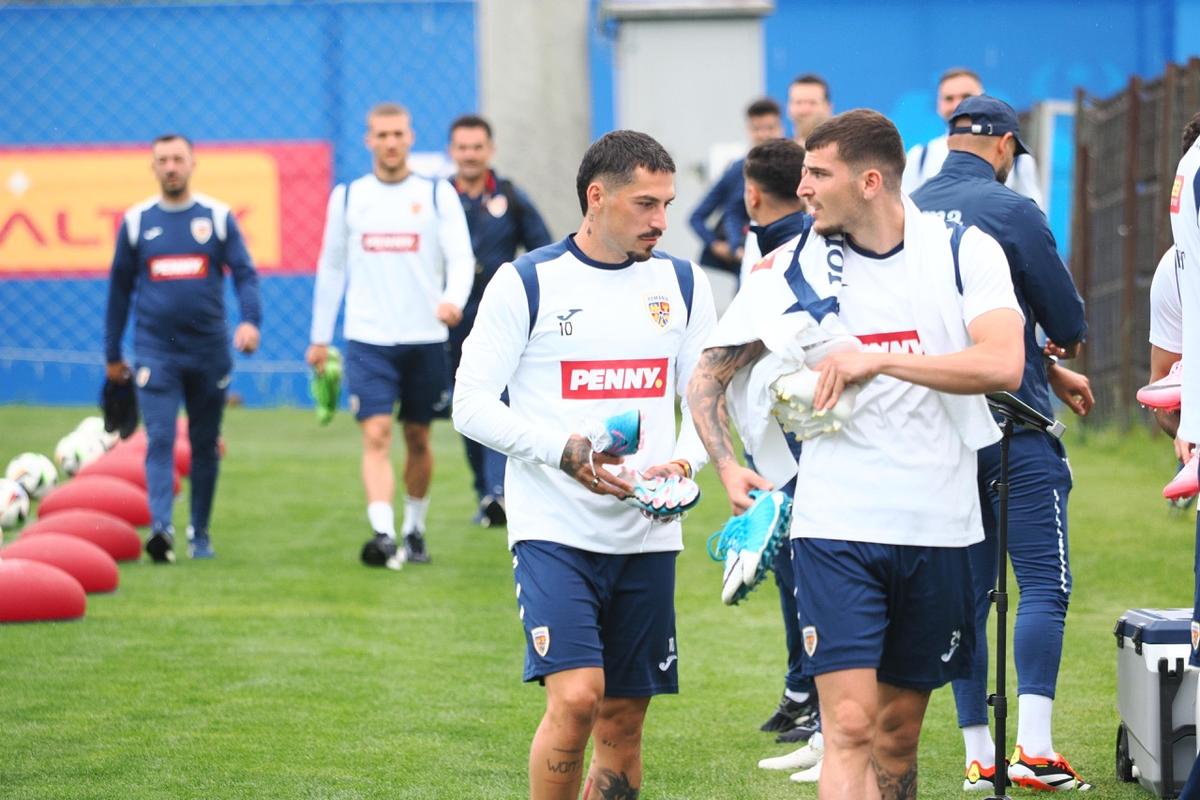 Cum a apărut Nicolae Stanciu la Mogoșoaia, înainte de EURO 2024 » Imagini de la antrenamentul României de azi