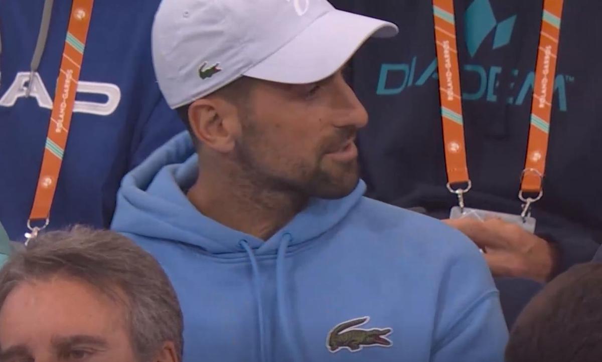 Novak Djokovic, în tribună la meciul Alexander Zverev - Rafael Nadal, în turul 1 la Roland Garros