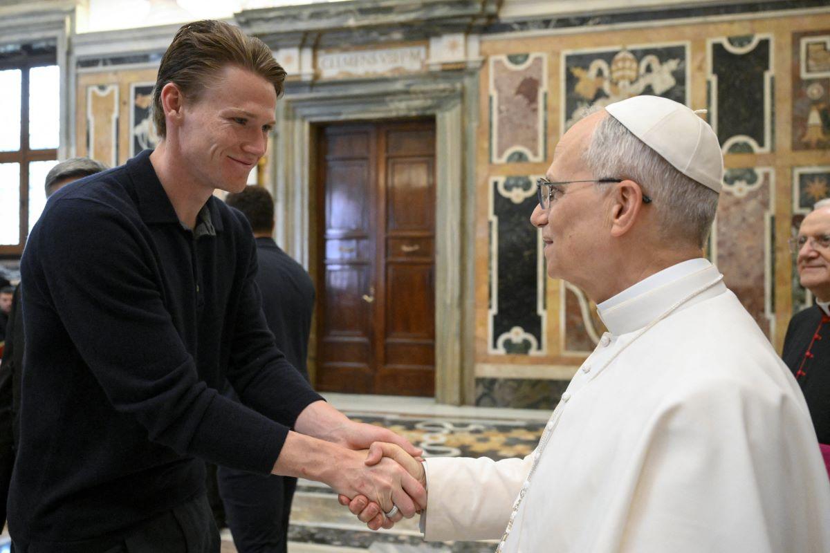 Papa Leon i-a primit la Vatican pe campionii de la Napoli:  „Nu ați vrut să aplaudați că a scris presa”