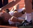 Scene dramatice la Roland Garros! A câștigat meciul turneului, dar nu s-a mai putut ridica de pe zgură