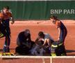 Scene dramatice la Roland Garros! A câștigat meciul turneului, dar nu s-a mai putut ridica de pe zgură