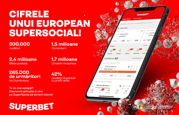 SuperEuropeanul se trăiește altfel pe SuperSocial! Nu mai rata distracția, socializarea și Big Win-urile celor mai tari jucători!
