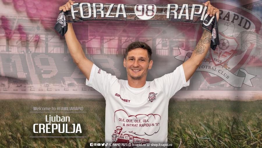 Mijlocașul croat Ljuban Crepulja (27 de ani) a semnat un contract valabil două sezoane cu Rapid. Rapid a dat încă o lovitură pe piața transferurilor » A adus un mijlocaș important din România