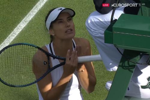 Sorana Cîrstea (32 de ani, locul 32 WTA) a avut o „reclamație” de făcut în tie-break-ul primului set cu Aleksandra Krunic (29 de ani, locul 107 WTA), duelul inaugural de la Wimbledon 2022.