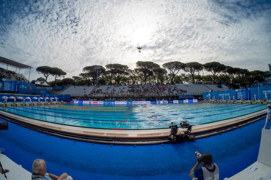 Imagine cu bazinul de la Foro Italico din 2022 de la Campionatele Europene FOTO Raed Krishan Dorința lui David Popovici: „Mi-aș dori să avem și noi în România ceva asemănător”
