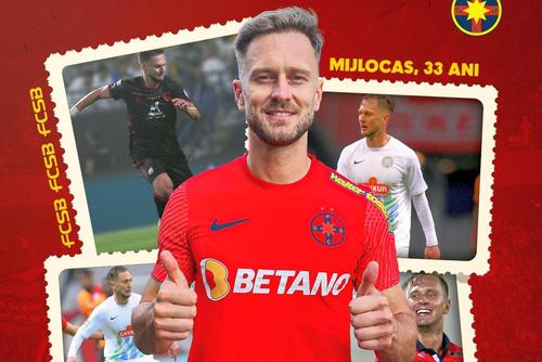 FCSB a anunțat, în această dimineață, transferul mijlocașului croat Damjan Djokovic (33 de ani), fotbalist legitimat ultima oară la formația saudită Al Raed.