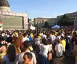 Suporterii echipei naționale au urmărit meciul pe un ecran uriaț în Piața George Enescu din Capitală