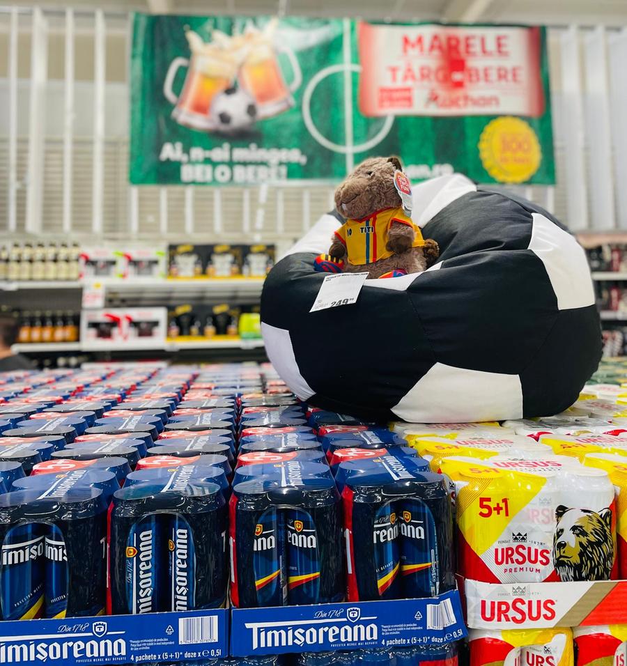 Meciul celor mai bune beri are loc la Marele Târg de Bere și Fotbal Auchan 2024: Startul partidei la cumpărături începe cu peste 300 de sortimente pentru toate gusturile