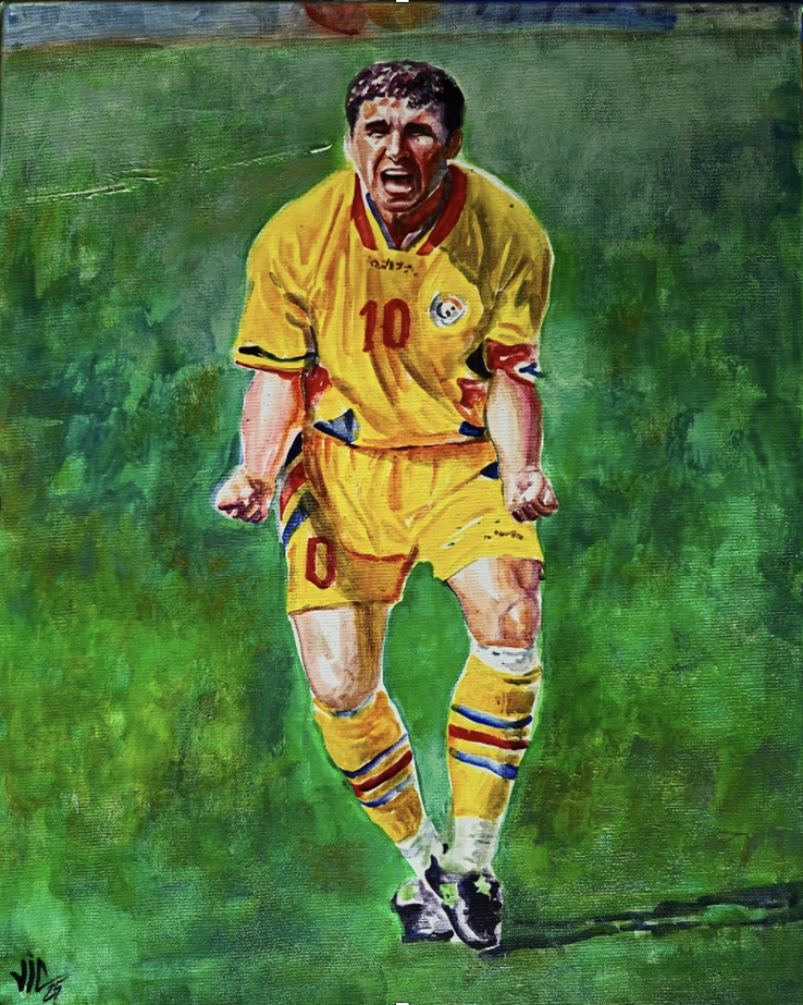 Mai mare ca Maradona!
Gheorghe Hagi sărbătorește victoria în fața Argentinei (3-2), la World Cup 1994