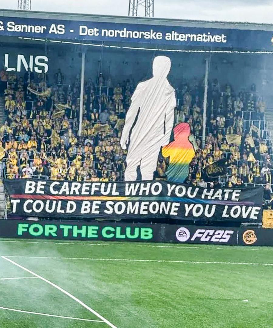 Scenografia afișată de fanii lui Bodo/Glimt Sportul, fenomen social: exemplele Insulele Feroe, Bodo/Glimt și Giannis Antetokounmpo