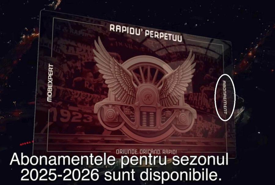 Inclusiv în clipul de prezentare al abonamentelor apare versiunea cu un „e” în plus Abonamente cu bucluc » Rapid a scos la vânzare carduri imprimate greșit, iar suporterii n-au avut milă: „E în italiană?”
