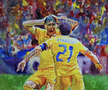 Un șut de neuitat.
Nicușor Stanciu marchează în partida România – Ucraina (3-0), de la Euro 2020