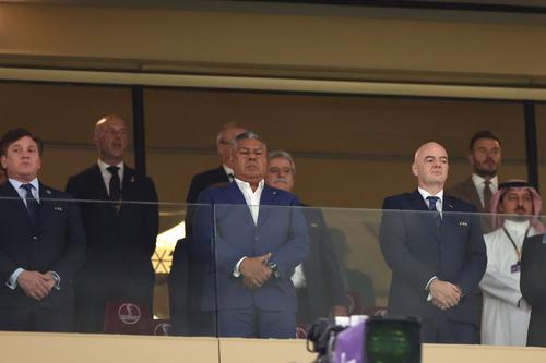 Președintele Asociației Argentiniene de Fotbal (AFA), Claudio Tapia, alături de șeful FIFA, Gianni Infantino / Foto: GettyImages
