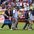 Manuel Ugarte a părăsit terenul pe targă în Uruguay - Spania 0-1 / Foto: Imago Images