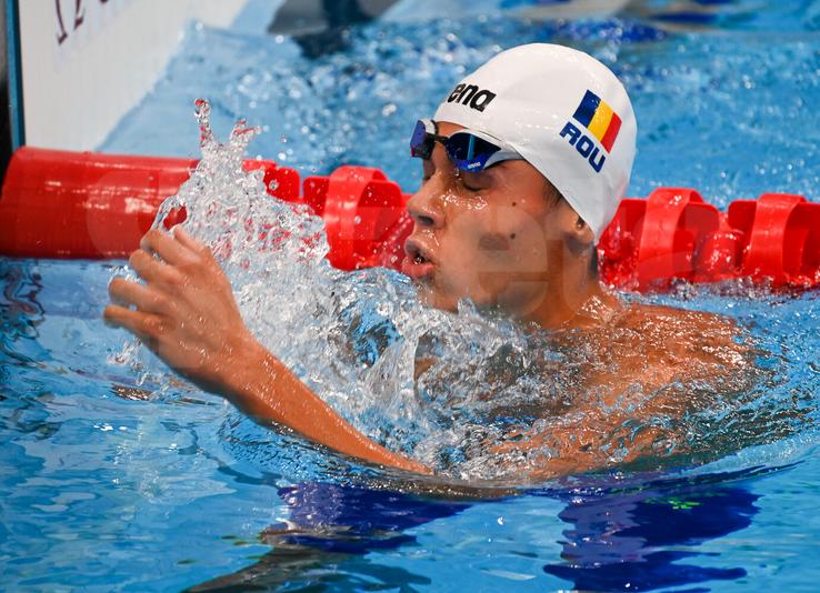 David Popovici, la două sutimi de bronz! foto: Raed Krishan/GSP