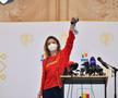 Ana Maria Popescu la aterizarea la București
