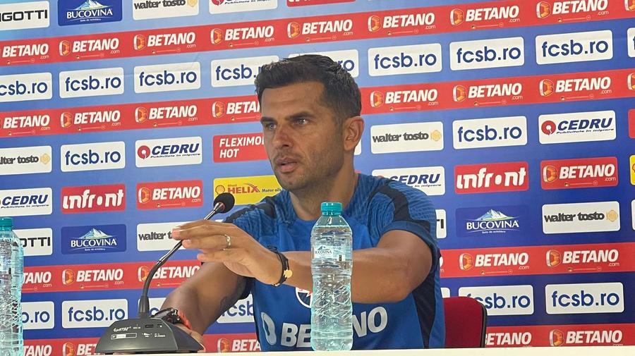 Nicolae Dică, astăzi, la prima conferință de la revenirea la FCSB Du-te, Dică, antrenează Gigică!