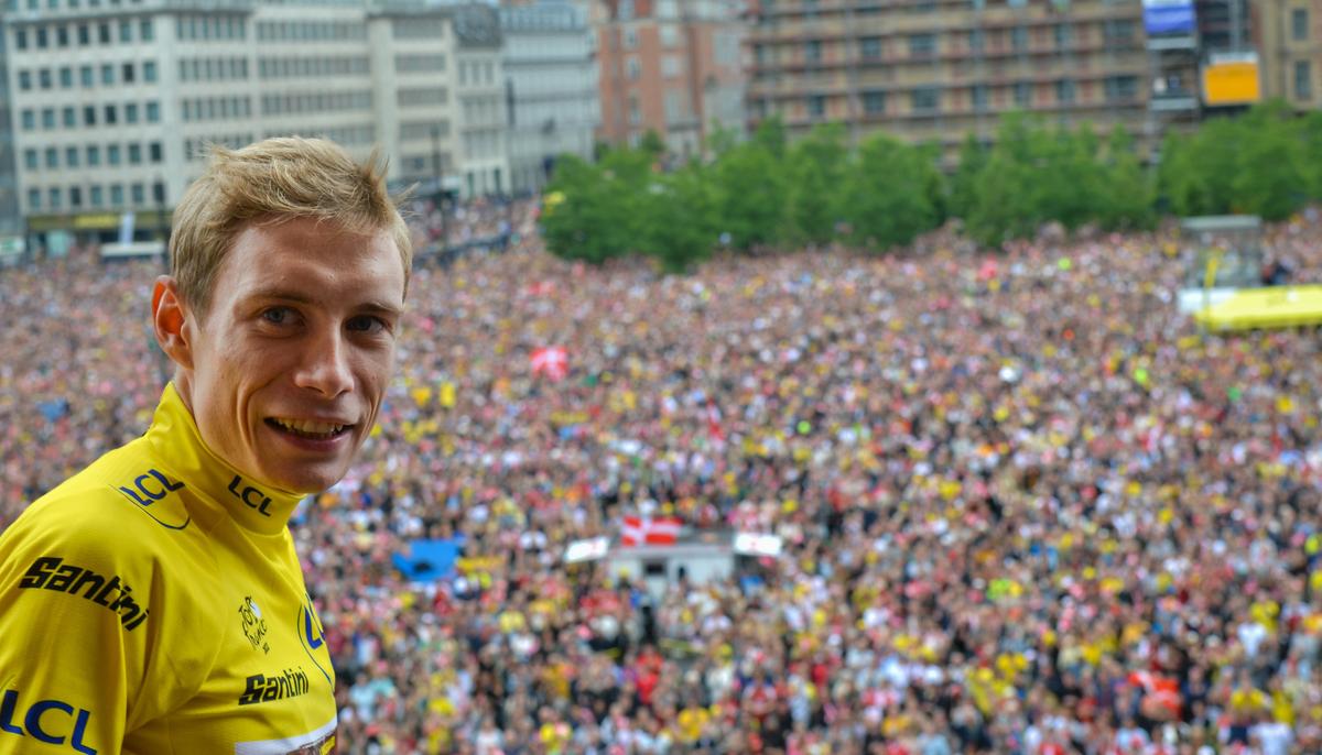 Jonas Vingegaard, sărbătoare în Copenhaga / FOTO: Twitter @letourdk