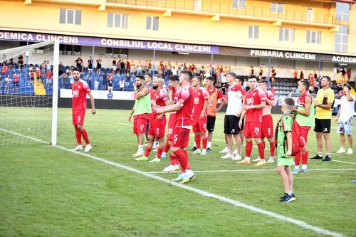 Imagine de la Dinamo Oțelul 1-3, în a doua etapă a ligii secunde 2022-2023