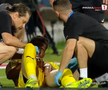 Andrei Mărginean s-a accidentat în Oțelul - Dinamo. FOTO: captură Prima Sport