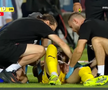 Andrei Mărginean s-a accidentat în Oțelul - Dinamo. FOTO: captură Prima Sport