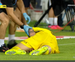 Andrei Mărginean s-a accidentat în Oțelul - Dinamo. FOTO: captură Prima Sport