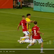 Alexandru Musi a solicitat un penalty în Oțelul - Dinamo. FOTO: captură @Digi Sport