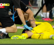 Andrei Mărginean s-a accidentat în Oțelul - Dinamo. FOTO: captură Prima Sport