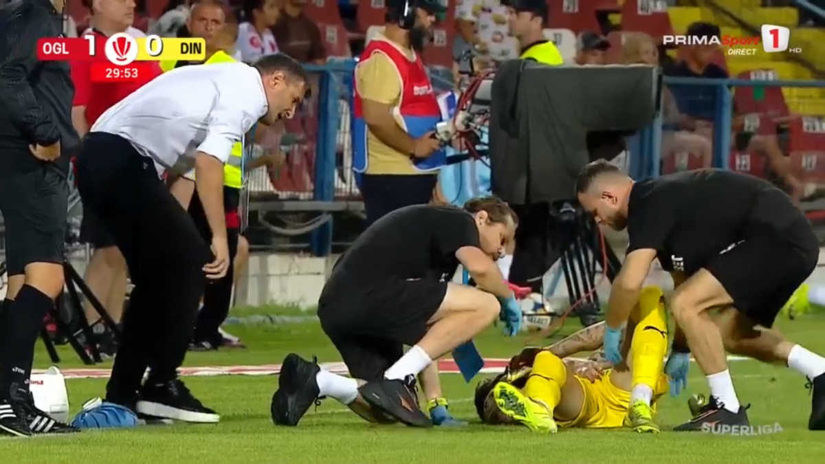 Ultimele vești despre Andrei Mărginean, accidentat în Oțelul - Dinamo