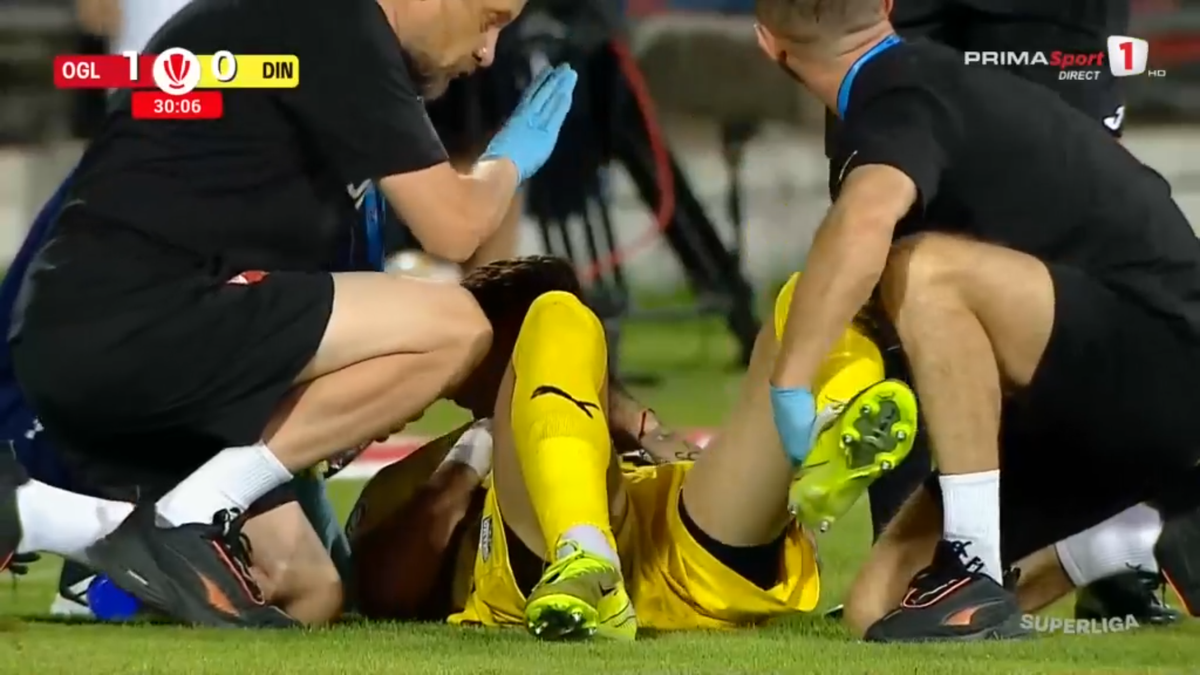 Andrei Mărginean s-a accidentat în Oțelul - Dinamo