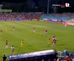Andrei Mărginean s-a accidentat în Oțelul - Dinamo. FOTO: captură Prima Sport