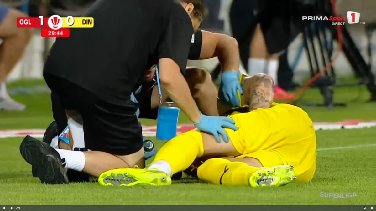Andrei Mărginean s-a accidentat în Oțelul - Dinamo